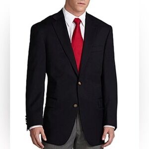 Hart Schaffner Marx Navy‎ Classic Sportcoat Blazer size 43R